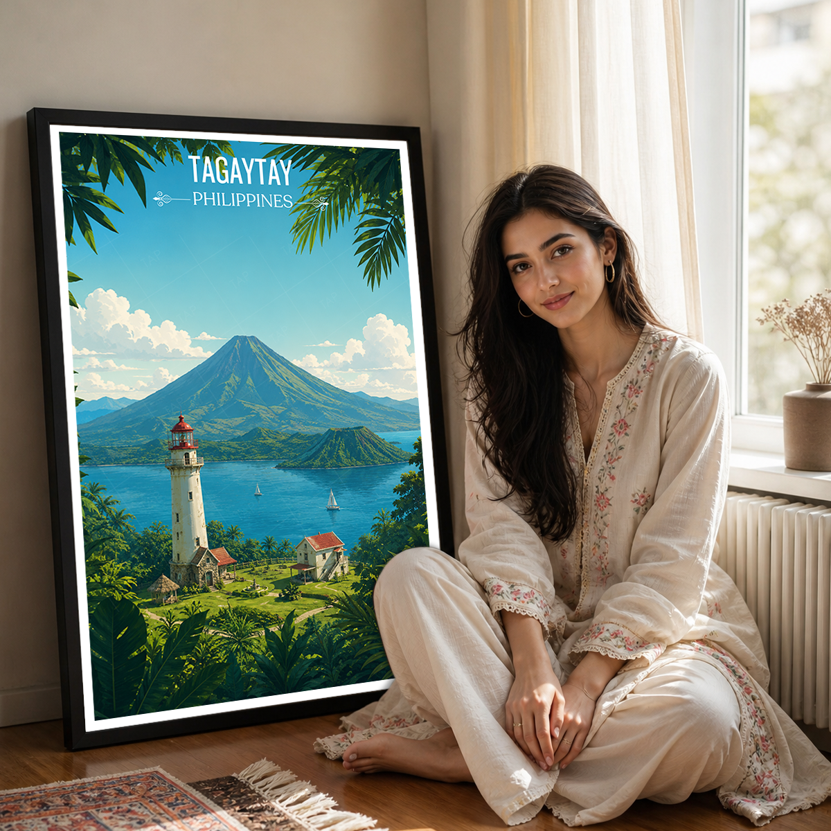 Tagaytay - Philippines - Travel Wall Art Deco Poster Print - Art Print - Travel Art Poster