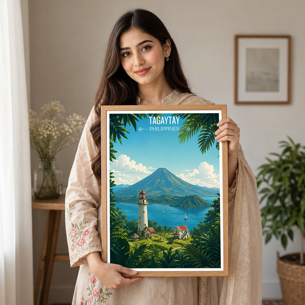 Tagaytay - Philippines - Travel Wall Art Deco Poster Print - Art Print - Travel Art Poster