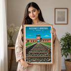 Auschwitz - Poland - Travel Poster Vintage Style Wall Art Print