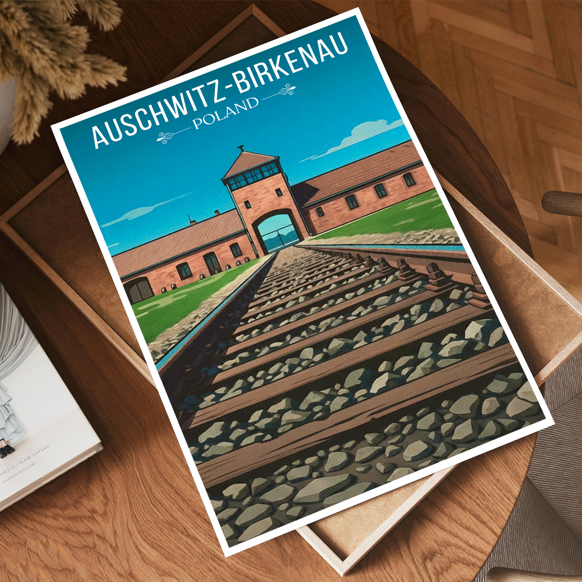 Auschwitz - Poland - Travel Poster Vintage Style Wall Art Print