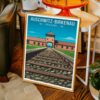 Auschwitz - Poland - Travel Poster Vintage Style Wall Art Print