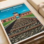 Auschwitz - Poland - Travel Poster Vintage Style Wall Art Print