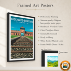 Auschwitz - Poland - Travel Poster Vintage Style Wall Art Print