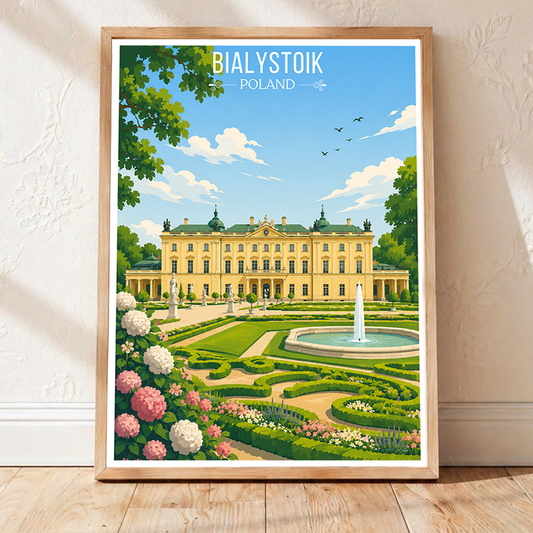 Bialystok - Poland - Travel Poster Vintage Style Wall Art Print - Art Print - Travel Art Poster