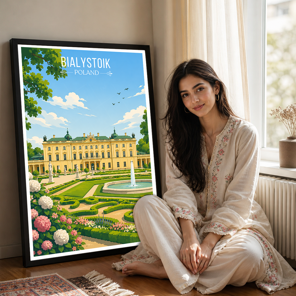 Bialystok - Poland - Travel Poster Vintage Style Wall Art Print