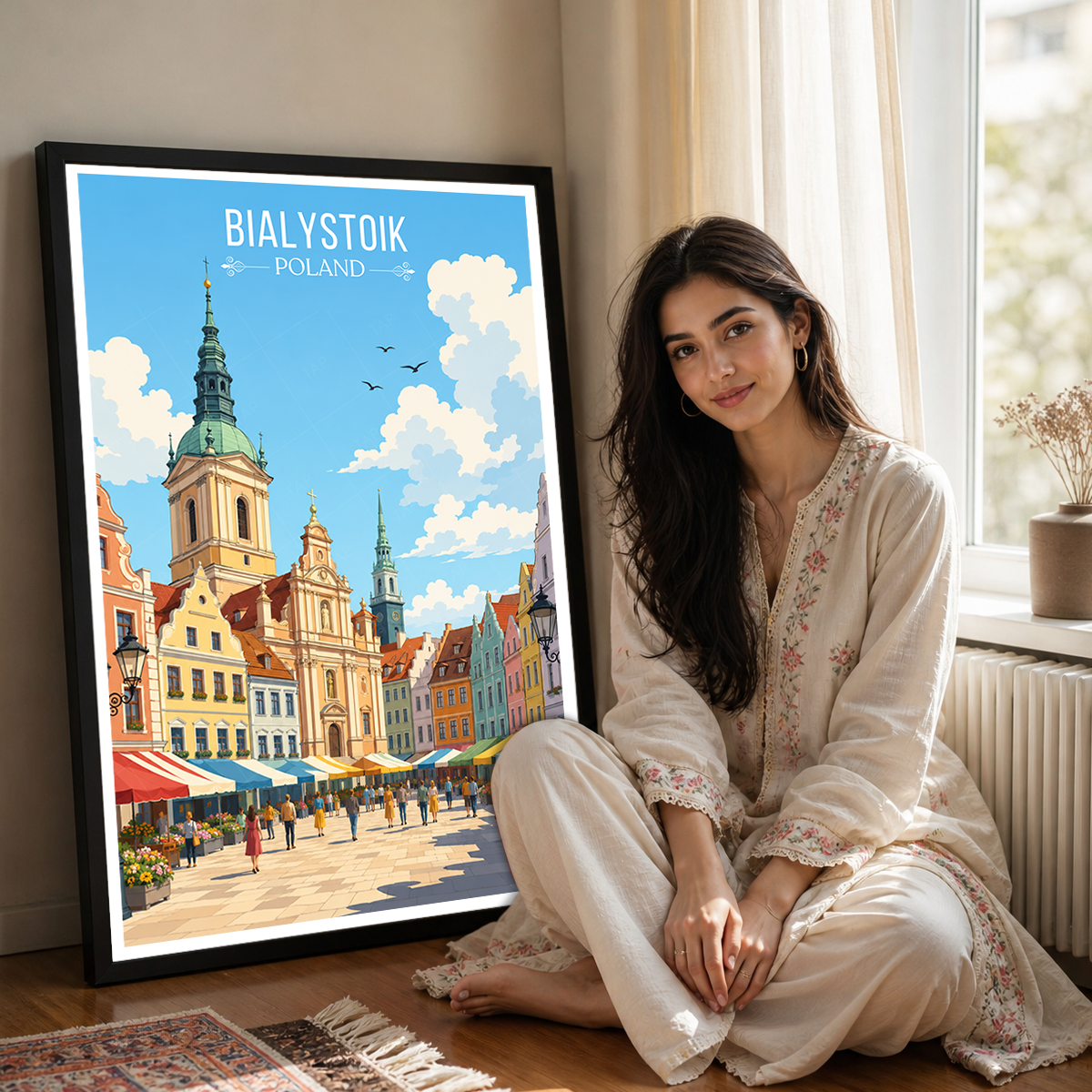 Bialystok - Poland - Travel Poster Vintage Style Wall Art Print