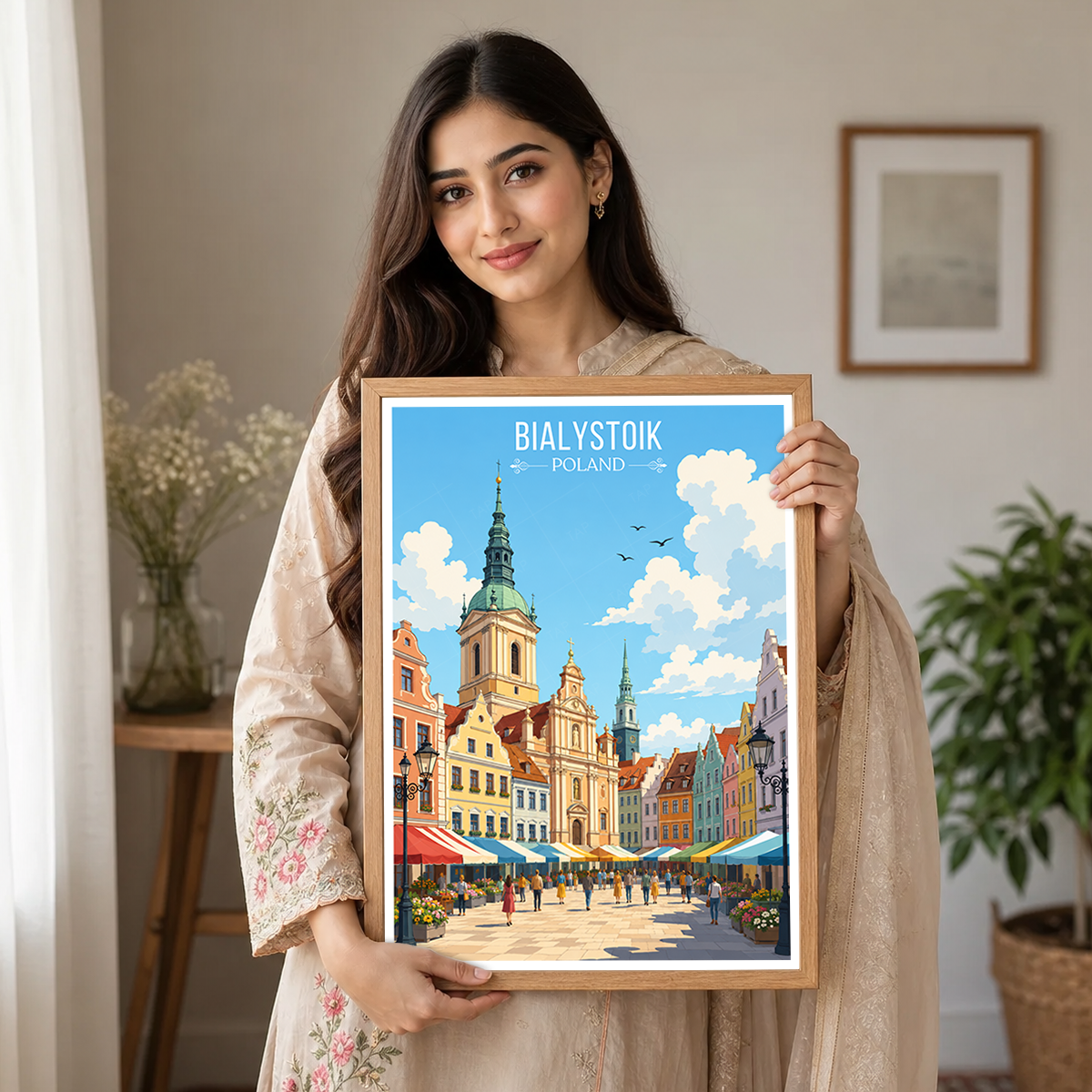 Bialystok - Poland - Travel Poster Vintage Style Wall Art Print