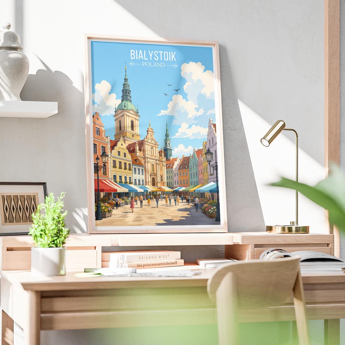 Bialystok - Poland - Travel Poster Vintage Style Wall Art Print