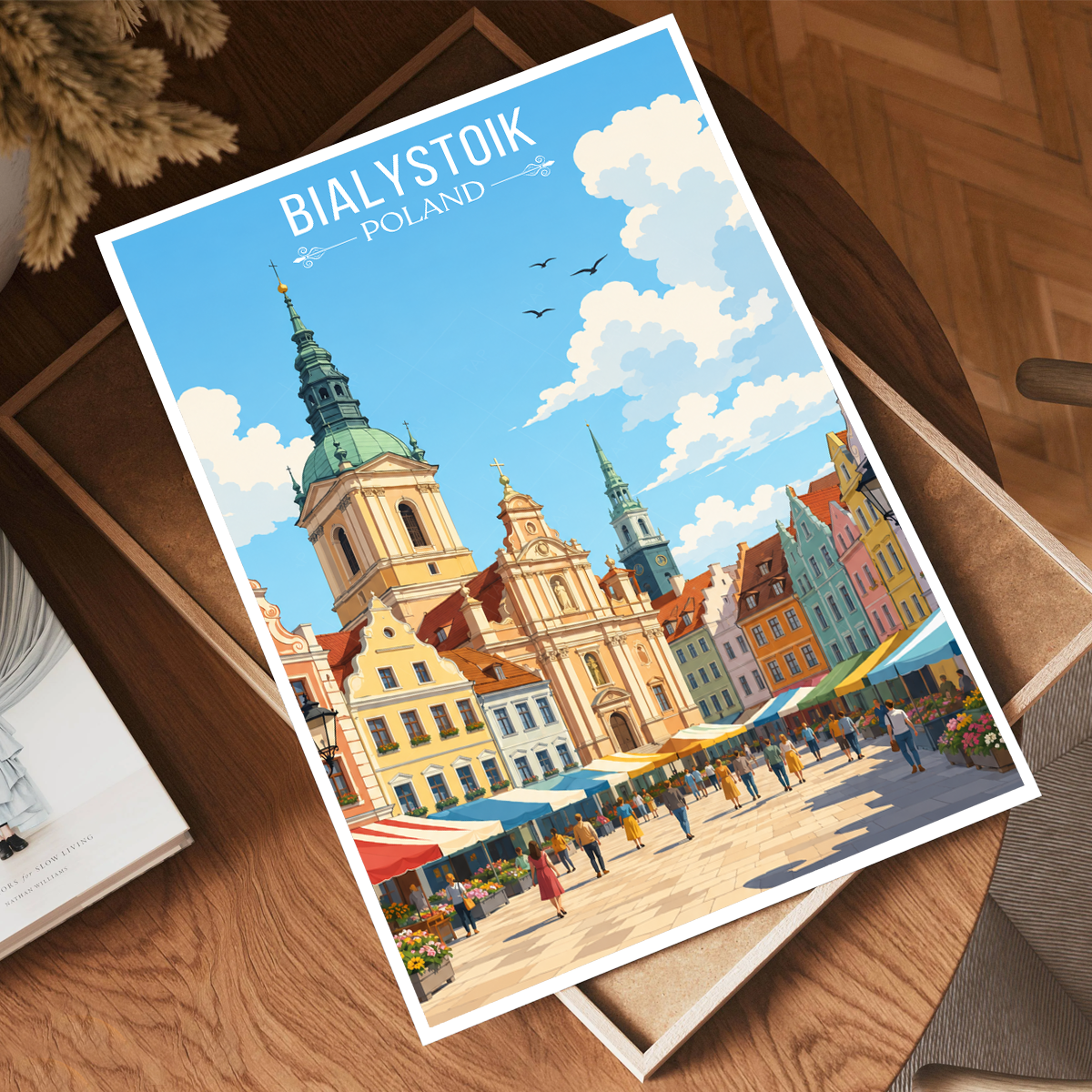 Bialystok - Poland - Travel Poster Vintage Style Wall Art Print