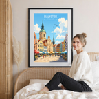 Bialystok - Poland - Travel Poster Vintage Style Wall Art Print