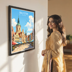 Bialystok - Poland - Travel Poster Vintage Style Wall Art Print