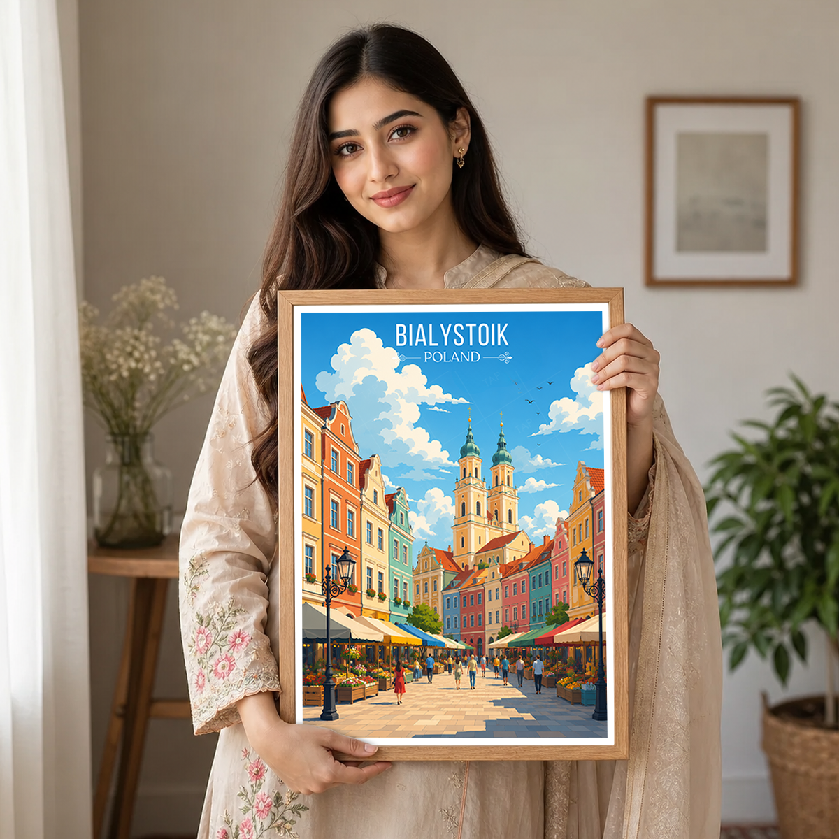 Bialystok - Poland - Travel Poster Vintage Style Wall Art Print