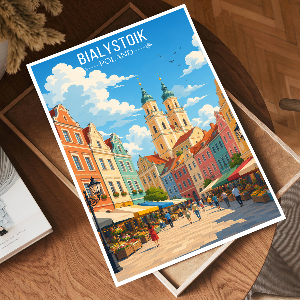Bialystok - Poland - Travel Poster Vintage Style Wall Art Print
