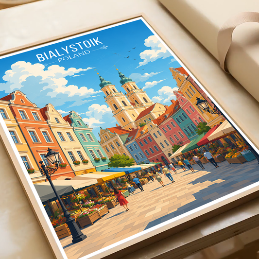 Bialystok - Poland - Travel Poster Vintage Style Wall Art Print - Art Print - Travel Art Poster