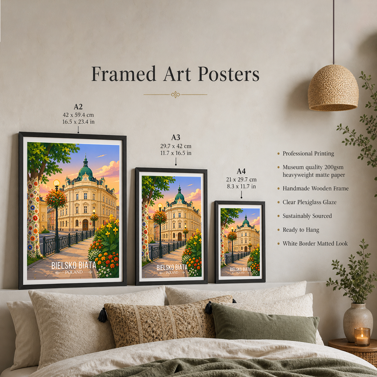 Bielsko Biata - Poland - Travel Poster Vintage Style Wall Art Print