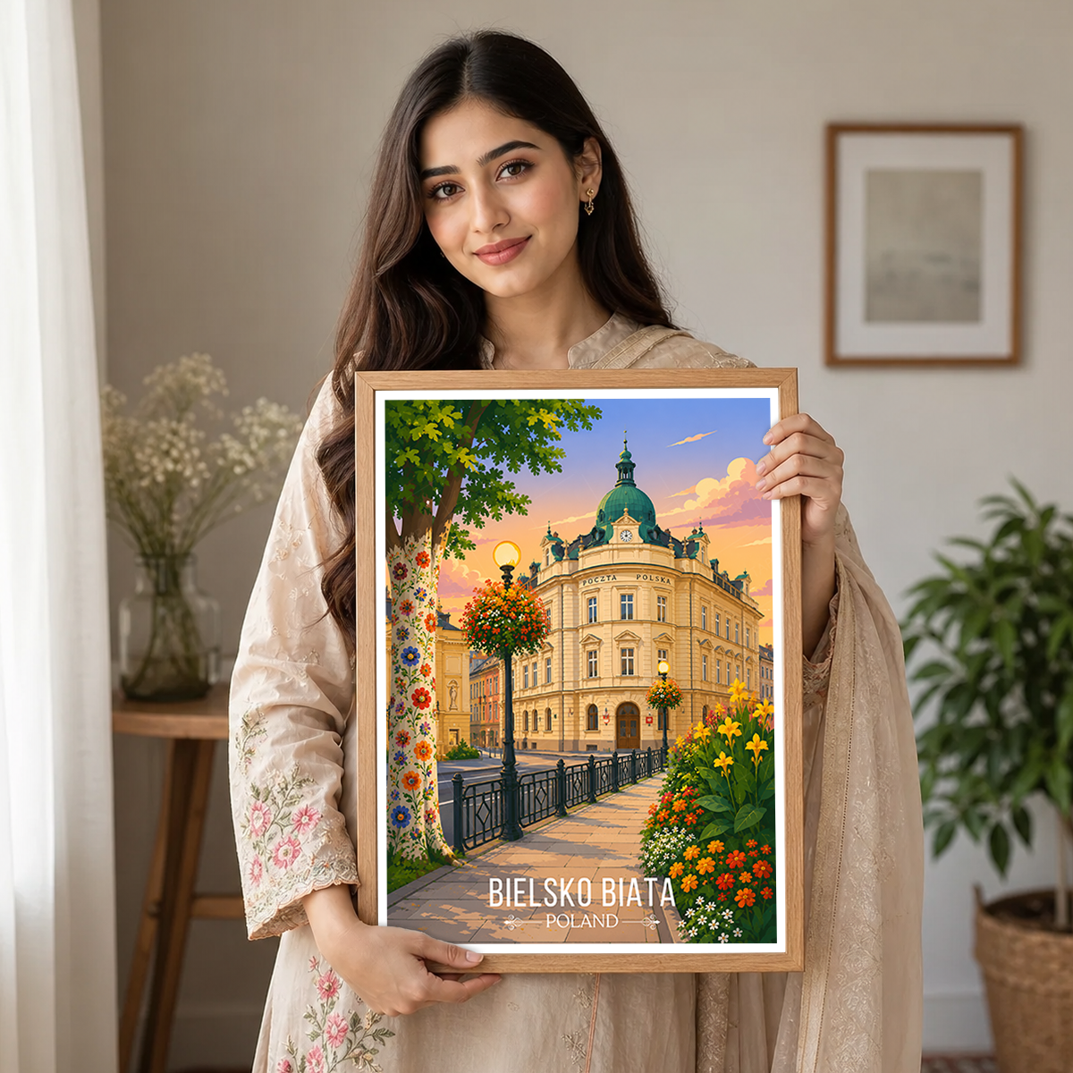 Bielsko Biata - Poland - Travel Poster Vintage Style Wall Art Print