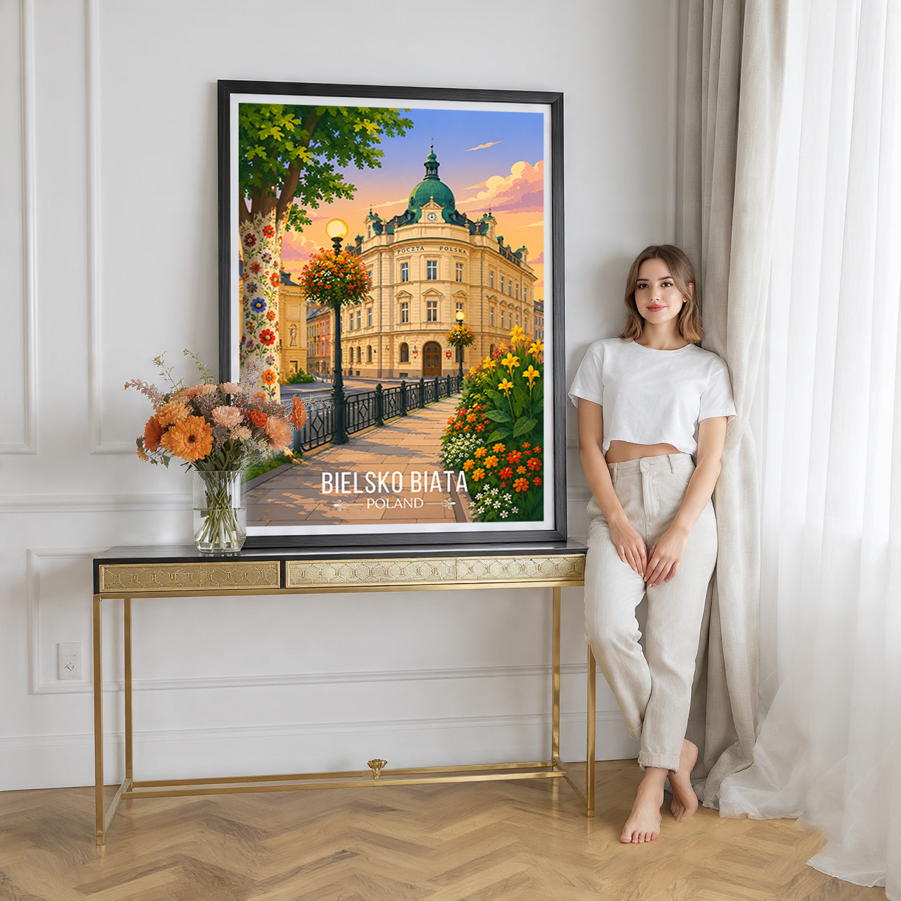 Bielsko Biata - Poland - Travel Poster Vintage Style Wall Art Print