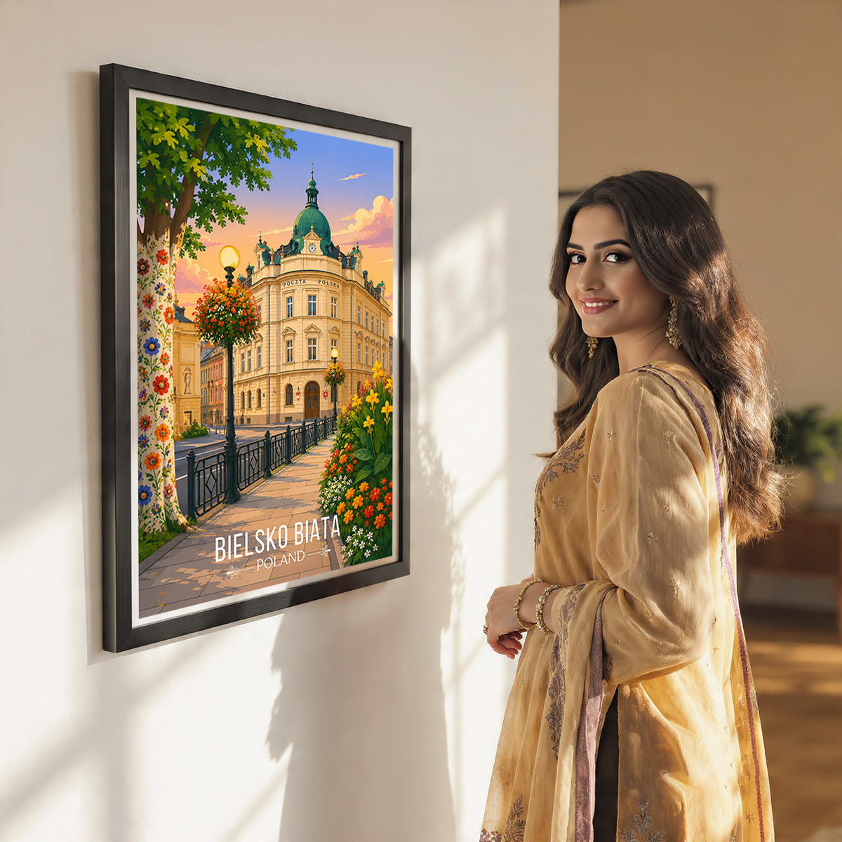Bielsko Biata - Poland - Travel Poster Vintage Style Wall Art Print