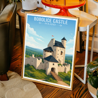 Bobolice Castle - Poland - Travel Poster Vintage Style Wall Art Print - Art Print - Travel Art Poster
