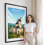 Bobolice Castle - Poland - Travel Poster Vintage Style Wall Art Print - Art Print - Travel Art Poster