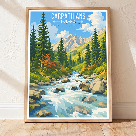 Carpathians - Poland - Travel Poster Vintage Style Wall Art Print - Art Print - Travel Art Poster