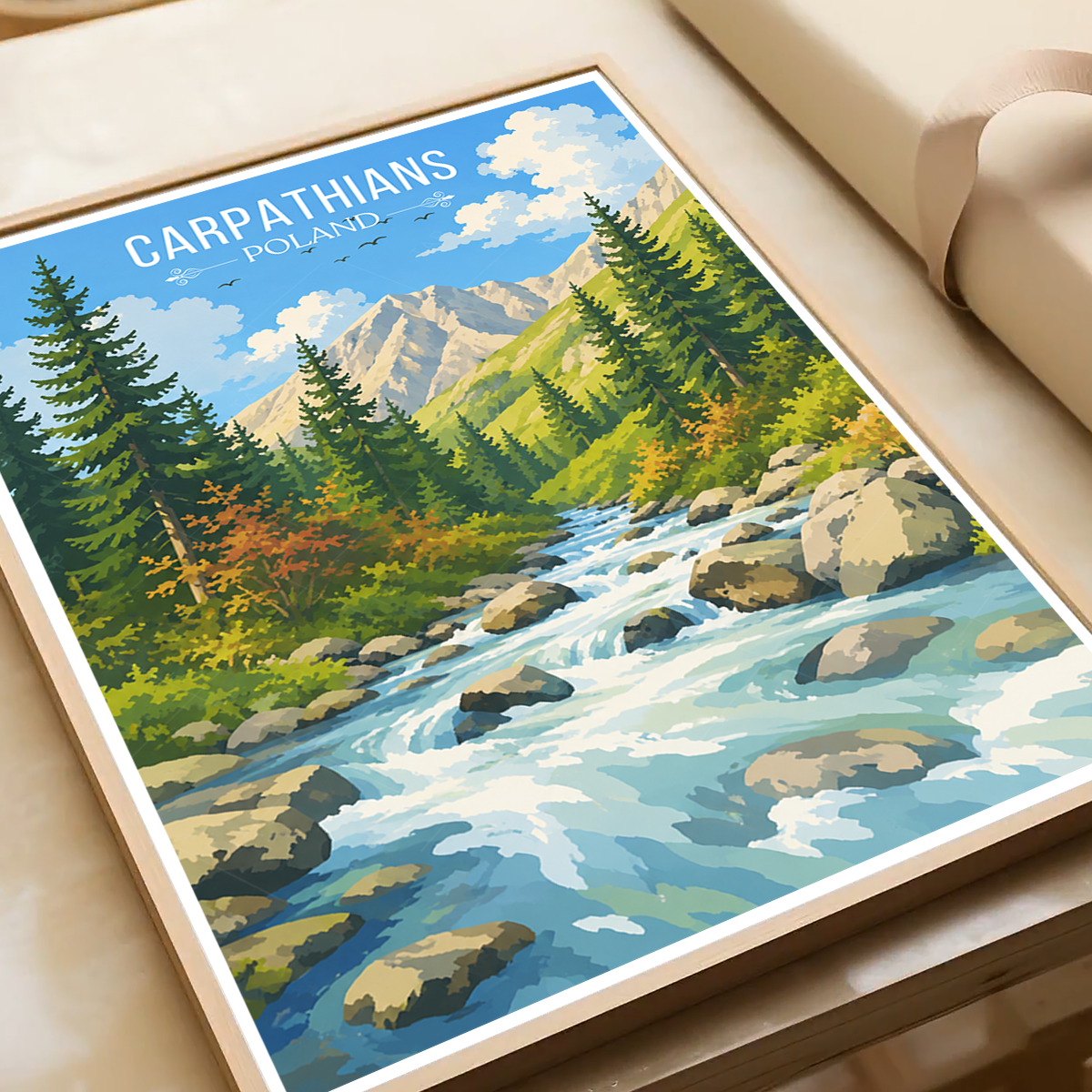 Carpathians - Poland - Travel Poster Vintage Style Wall Art Print