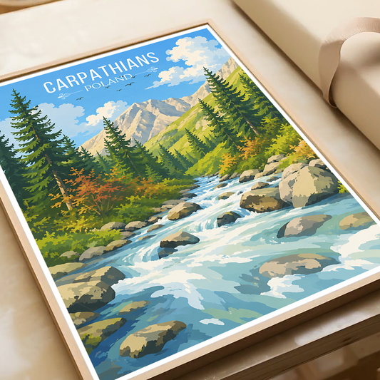 Carpathians - Poland - Travel Poster Vintage Style Wall Art Print - Art Print - Travel Art Poster