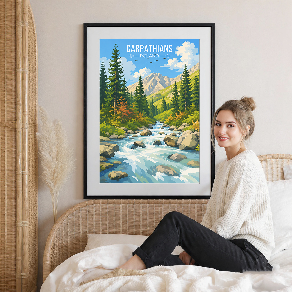 Carpathians - Poland - Travel Poster Vintage Style Wall Art Print