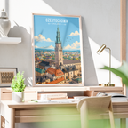 Czestochowa - Poland - Travel Poster Vintage Style Wall Art Print