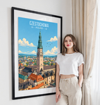 Czestochowa - Poland - Travel Poster Vintage Style Wall Art Print