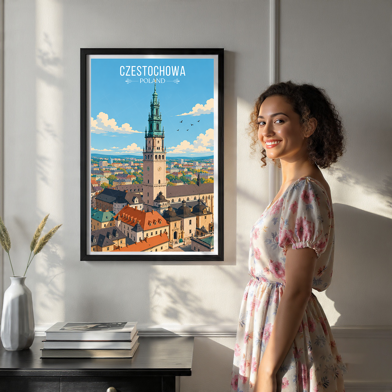 Czestochowa - Poland - Travel Poster Vintage Style Wall Art Print