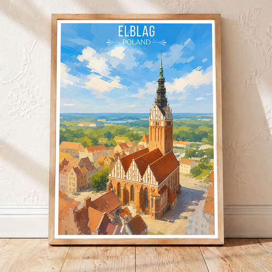 Elblaq - Poland - Travel Poster Vintage Style Wall Art Print - Art Print - Travel Art Poster