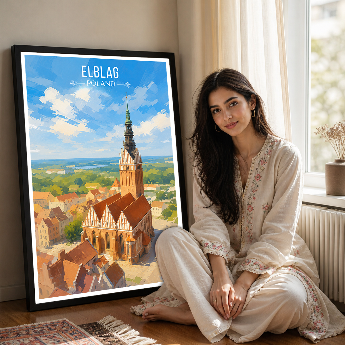 Elblaq - Poland - Travel Poster Vintage Style Wall Art Print