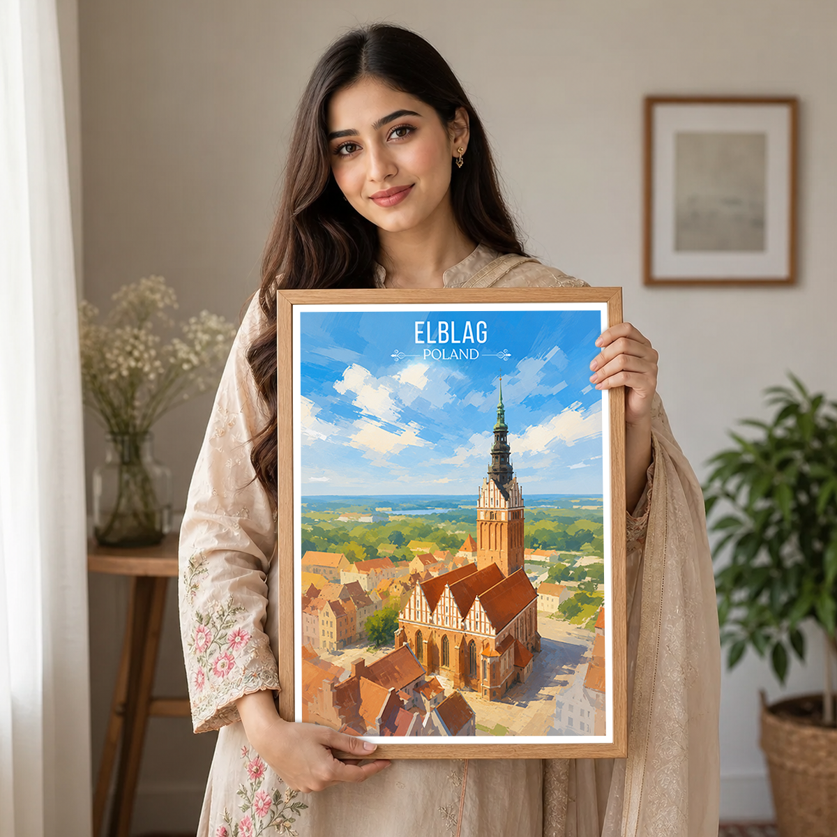 Elblaq - Poland - Travel Poster Vintage Style Wall Art Print
