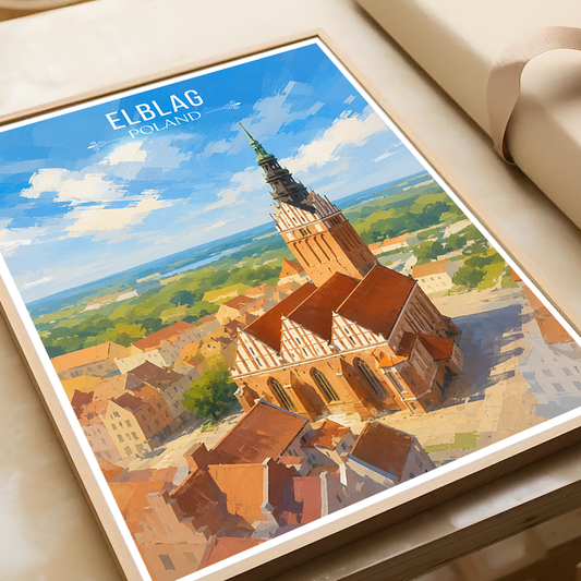 Elblaq - Poland - Travel Poster Vintage Style Wall Art Print - Art Print - Travel Art Poster