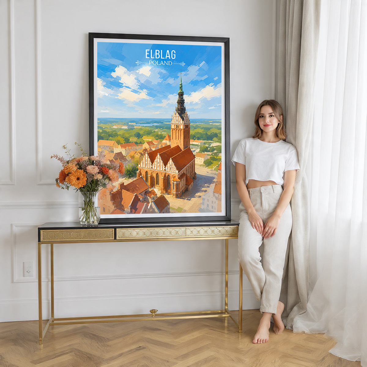 Elblaq - Poland - Travel Poster Vintage Style Wall Art Print