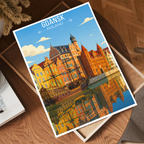 Gdansk - Poland - Travel Poster Vintage Style Wall Art Print - Art Print - Travel Art Poster