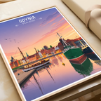 Gdynia - Poland - Travel Poster Vintage Style Wall Art Print