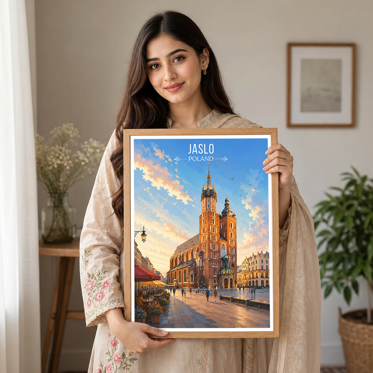 Jaslo - Poland - Travel Poster Vintage Style Wall Art Print