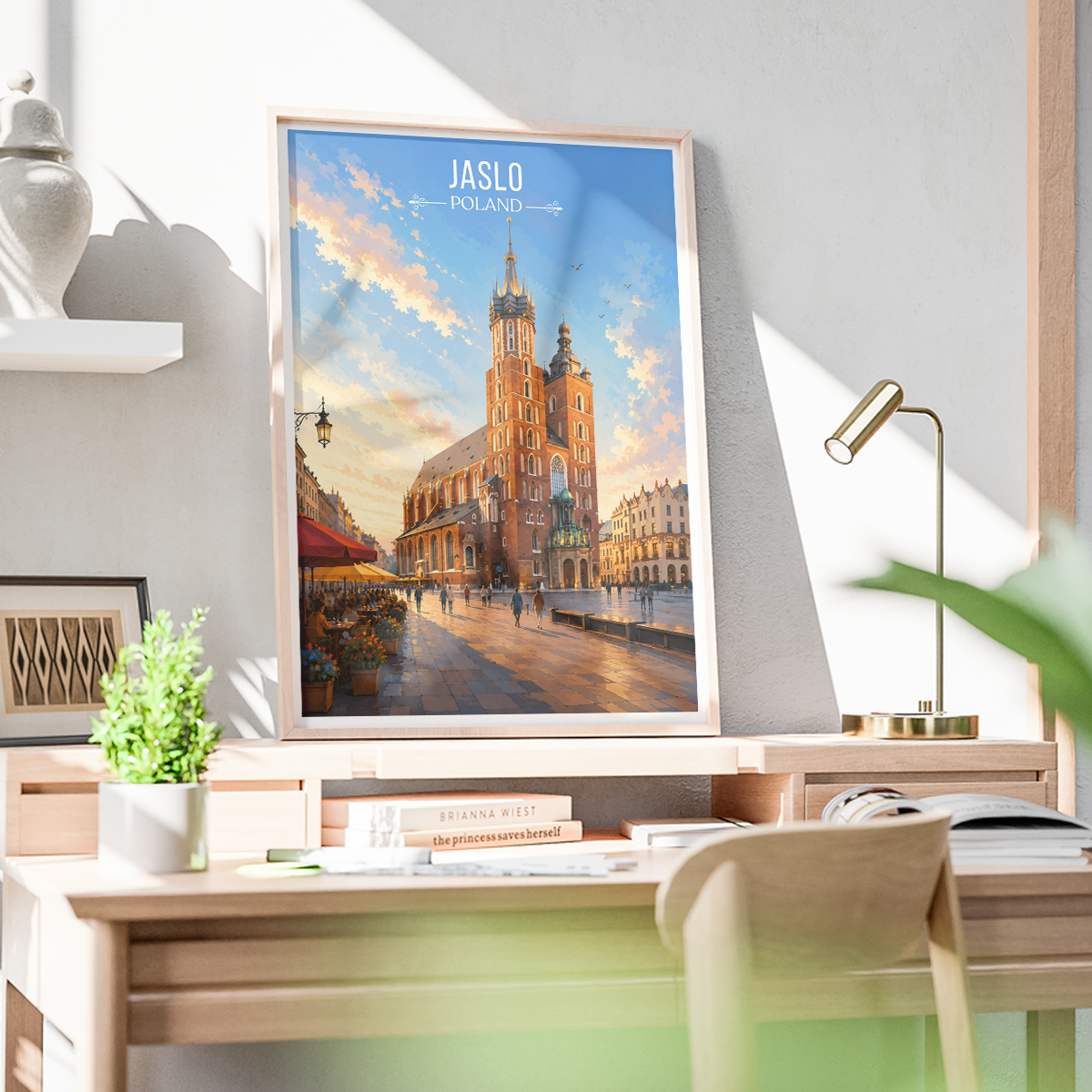Jaslo - Poland - Travel Poster Vintage Style Wall Art Print
