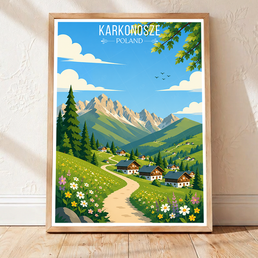 Karkonosze - Poland - Travel Poster Vintage Style Wall Art Print - Art Print - Travel Art Poster
