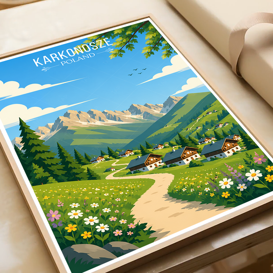 Karkonosze - Poland - Travel Poster Vintage Style Wall Art Print - Art Print - Travel Art Poster