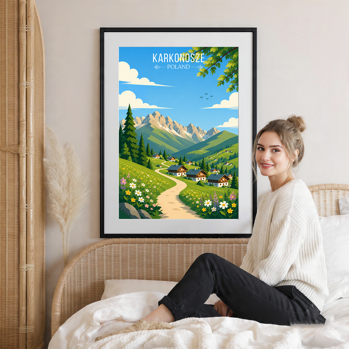 Karkonosze - Poland - Travel Poster Vintage Style Wall Art Print