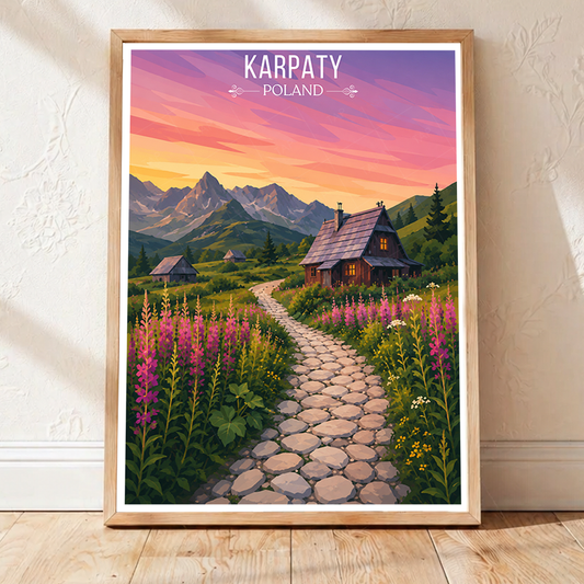 Karpaty - Poland - Travel Poster Vintage Style Wall Art Print - Art Print - Travel Art Poster
