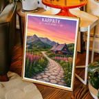 Karpaty - Poland - Travel Poster Vintage Style Wall Art Print
