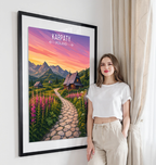 Karpaty - Poland - Travel Poster Vintage Style Wall Art Print