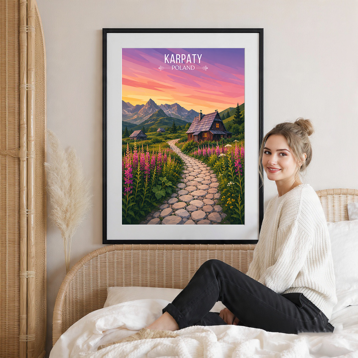 Karpaty - Poland - Travel Poster Vintage Style Wall Art Print