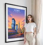 Katowice - Poland - Travel Poster Vintage Style Wall Art Print