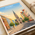 Katowice - Poland - Travel Poster Vintage Style Wall Art Print