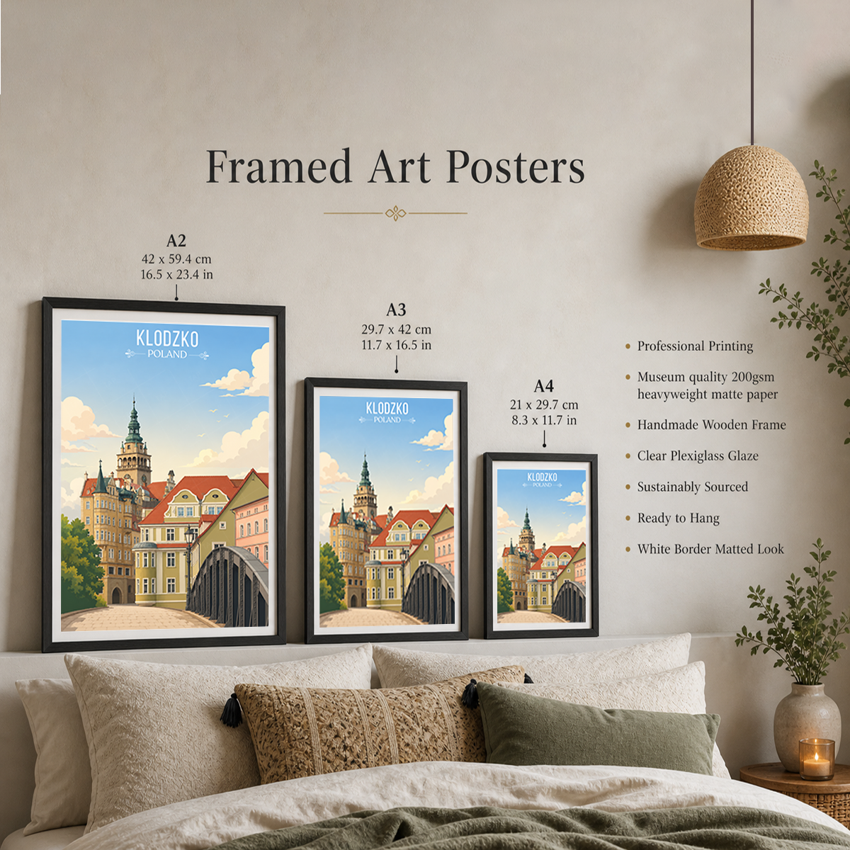 Klodzko - Poland - Travel Poster Vintage Style Wall Art Print - Art Print - Travel Art Poster